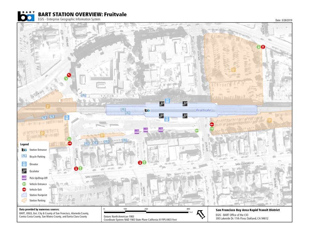 Fruitvale Station Station Layout Map